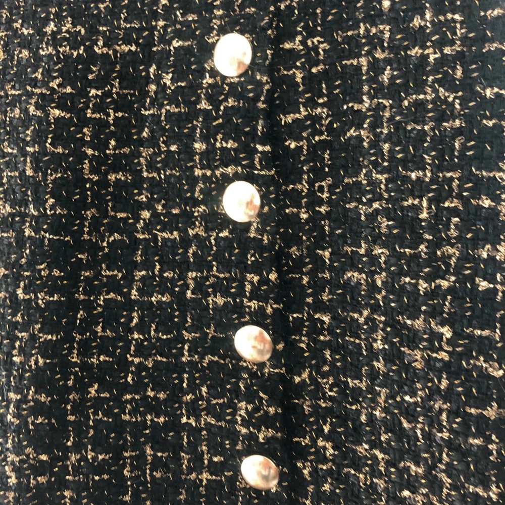 black and gold tweed skirt - Picture 2 of 3
